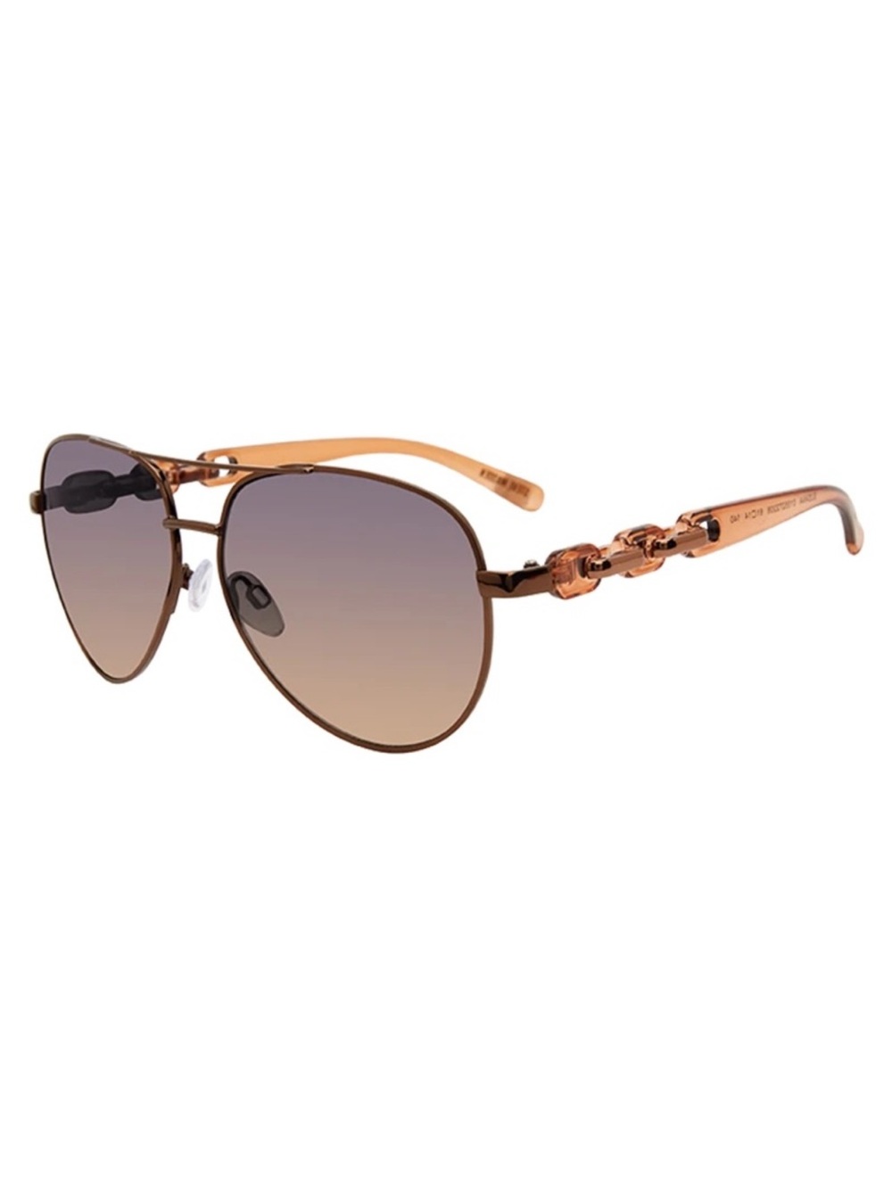 STEVE MADDEN Susana Sunglasses in Shiny Almond Gold Milky Dark Tan